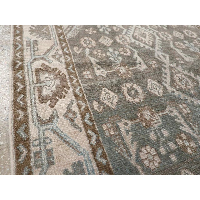Rustic Galerie Shabab Collection Mid-20th Century Persian Malayer Throw Rug For Sale - Image 3 of 8