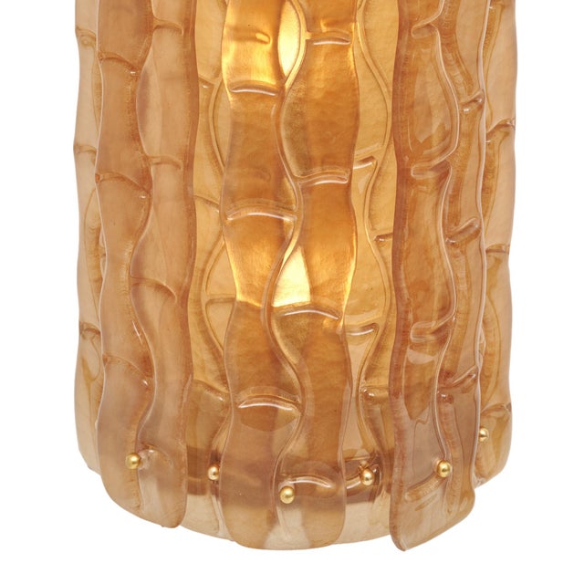 Murano Glass Light Tobacco Sconces For Sale - Image 4 of 9