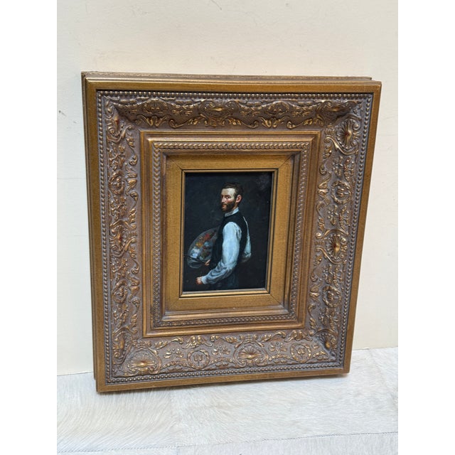Frédéric Bazille Self-Portrait With Palette Reproduction Print, Framed For Sale - Image 11 of 12