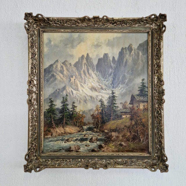 An elegant antique oil painting by the German artist Jakob Hecker (1897 – 1969), born in Stuttgart and working most of his...