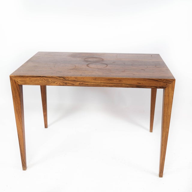 Side table in rosewood designed by Severin Hansen for Haslev Furniture in the 1960s. The table is in great vintage...