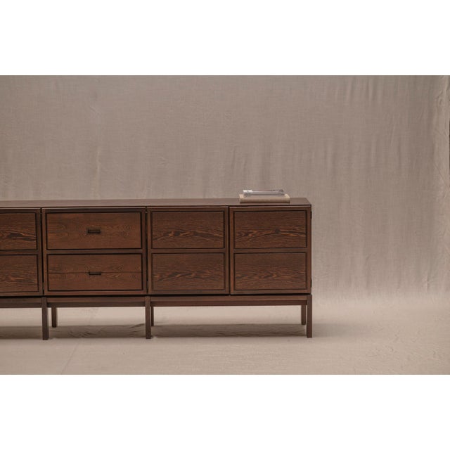 1970s Large Brutalist Sideboard in Wengé Wood, Belgium, 1970s For Sale - Image 5 of 18