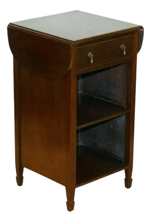 Vintage Hardwood Side Table with Drawer