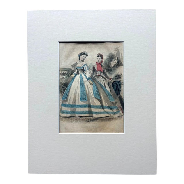 Antique Peterson's Magazine Fashion Print: "Les Modes Parisiennes, April 1865" For Sale