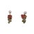 A vibrant and elegant pair of estate 14K gold cluster drop earrings featuring luminous 8.5 mm cultured pearls paired with...