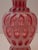 Victorian Cranberry Opalescent Coin Spot Vase Northwood Glass 6" Ruffled Rim Antique Eapg For Sale - Image 12 of 18