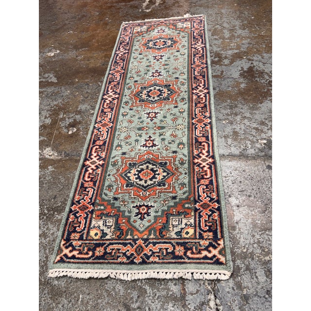 2ft 9in × 8ft 3in Vintage Wool Runner Rug For Sale - Image 4 of 12