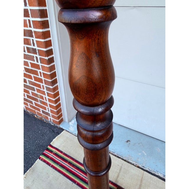 Oxblood Red Antique Turned Mahogany Coat & Hat Rack, Circa 1890-1910 For Sale - Image 8 of 18