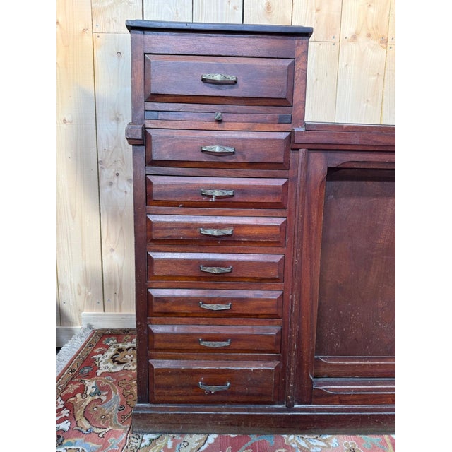 Art Deco Shop Counter Display Case in Mahogany-Stained Wood, 1920s For Sale - Image 3 of 10