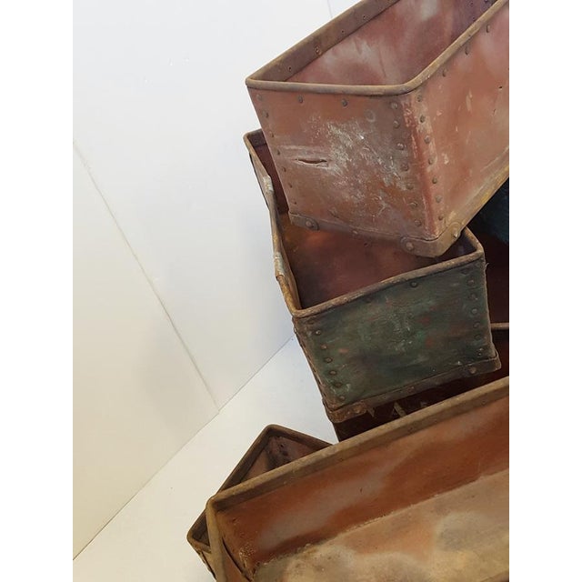 Paper Industrial Storage Crates, Loos, France, 1950s, Set of 11 For Sale - Image 7 of 12