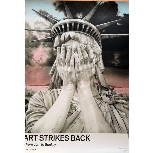 Striking exhibition poster featuring Oh America (1989) by Gee Vaucher, created for the exhibition 2019 Art Strike Back…....