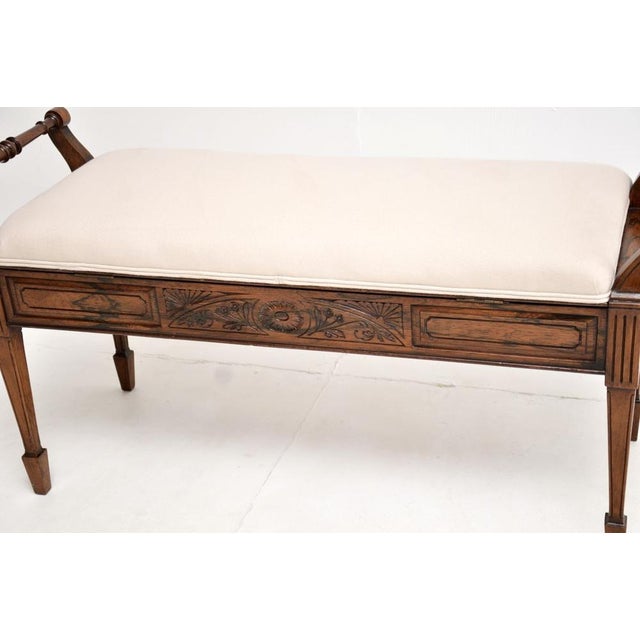 Antique Victorian Duet Piano Bench, 1880s For Sale - Image 9 of 15
