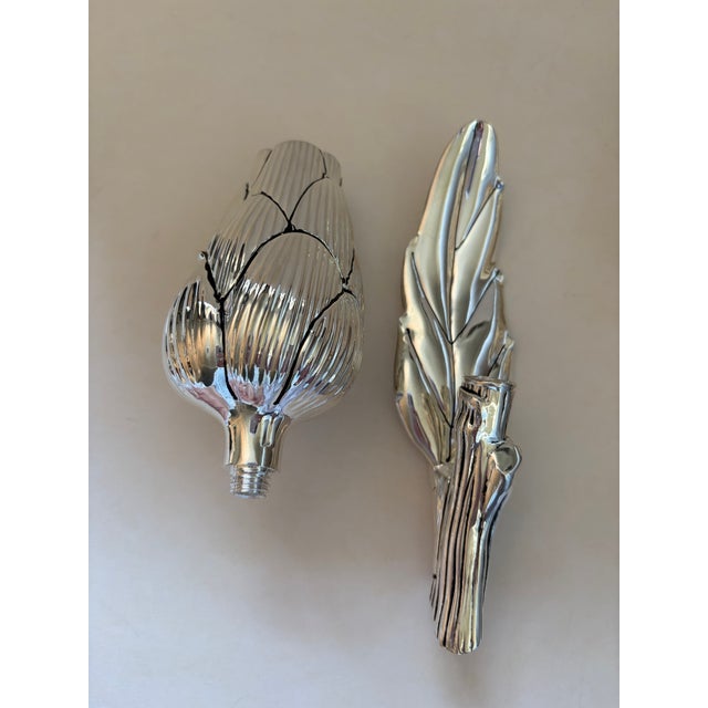 Silver Late 20th Century Missiaglia Style Silver Artichoke Salt and Pepper For Sale - Image 8 of 14