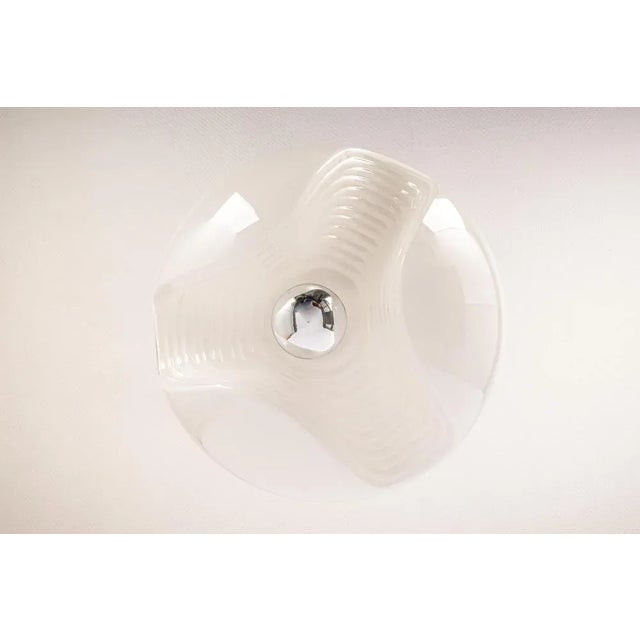 Large German Opal Glass Pendant Light by Peill & Putzler, 1970s For Sale - Image 10 of 11