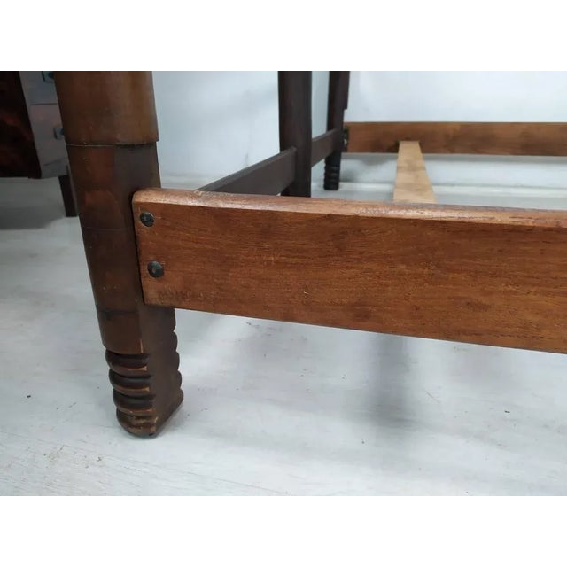 Wood Brutalist Bed Frame by Charles Dudouyt, 1940s For Sale - Image 7 of 13