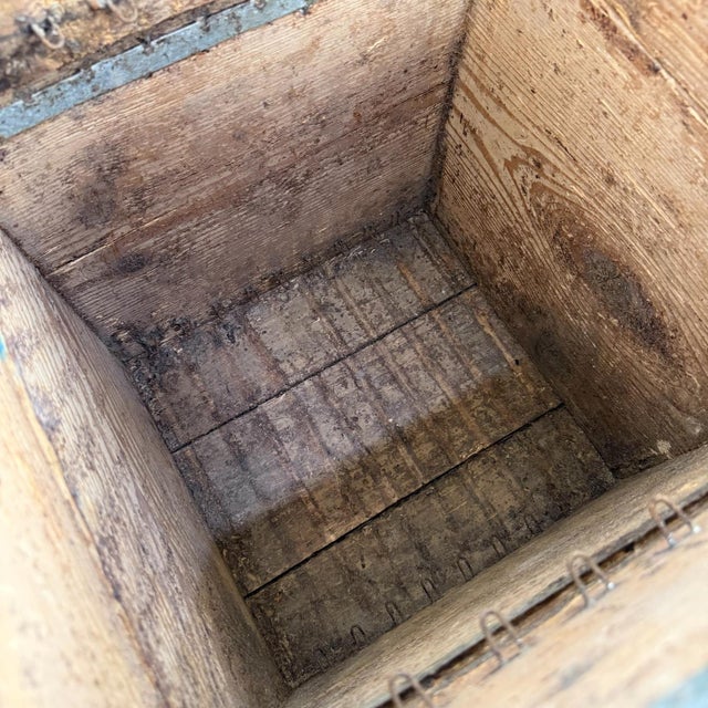 Antique French Blue Wooden Beehive, 1890s For Sale - Image 14 of 15