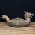 Brown Vintage Gilt Bronze Dragon Boat Sculpture With Coin Motif and Red Patina For Sale - Image 8 of 9