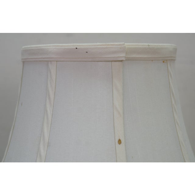 Vintage Brass Trophy Urn Candlestick Hexagon Base Banquet Table Lamp 28" For Sale - Image 11 of 12