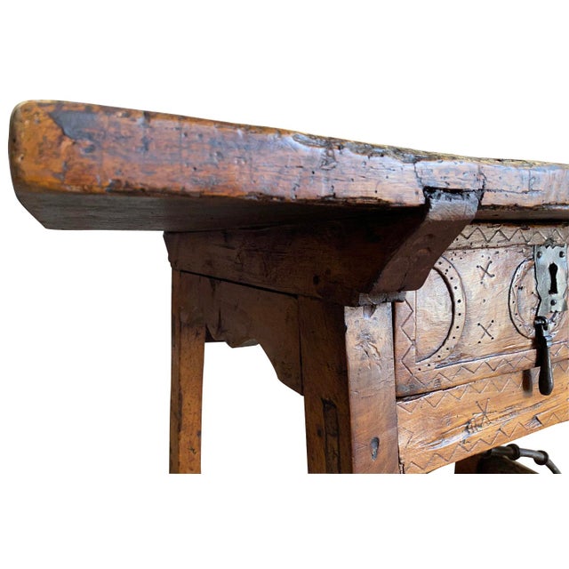 Wood Spanish 17th Century Side Table For Sale - Image 7 of 12