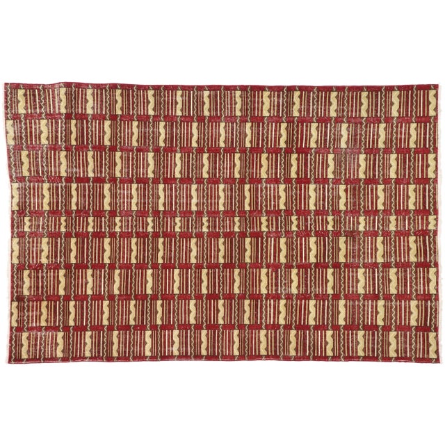 Vintage Zeki Muren Distressed Turkish Sivas Rug -6′11″ × 10′6″ For Sale - Image 10 of 10