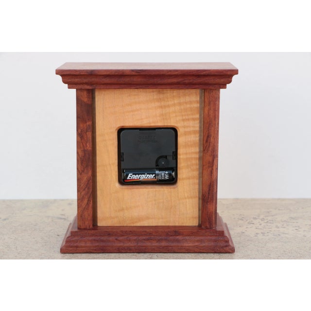 Modernist Wood Table Clock For Sale - Image 4 of 10