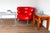 Vintage Red Leather Lounge Chair by Eileen Gray, 1980s For Sale - Image 16 of 18