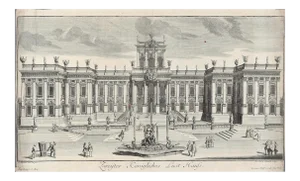 Zweytes Konigliches Lust Haufs - Original Etching After Paul Decker - Early 1700 Early 18th Century