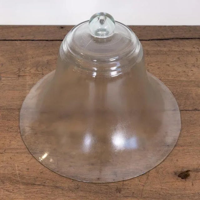 Late 19th Century 19th Century Antique French Hand Blown Glass Bell Shaped Garden Cloche For Sale - Image 5 of 7