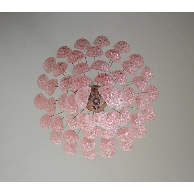 Pink Murano Glass Drop Chandelier, 1980s For Sale - Image 11 of 16