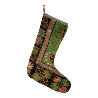 Turkish Kilim Rug Christmas Stocking For Sale