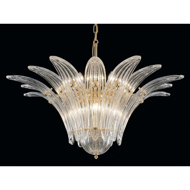 Italian Italian Palmette Murano Glass Chandelier by Fabio LTD For Sale - Image 3 of 7
