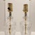 Shabby Chic Mid 20th Century Hollywood Regency Small Cut Crystal Glass & Brass Buffet Lamps - A Pair For Sale - Image 3 of 7