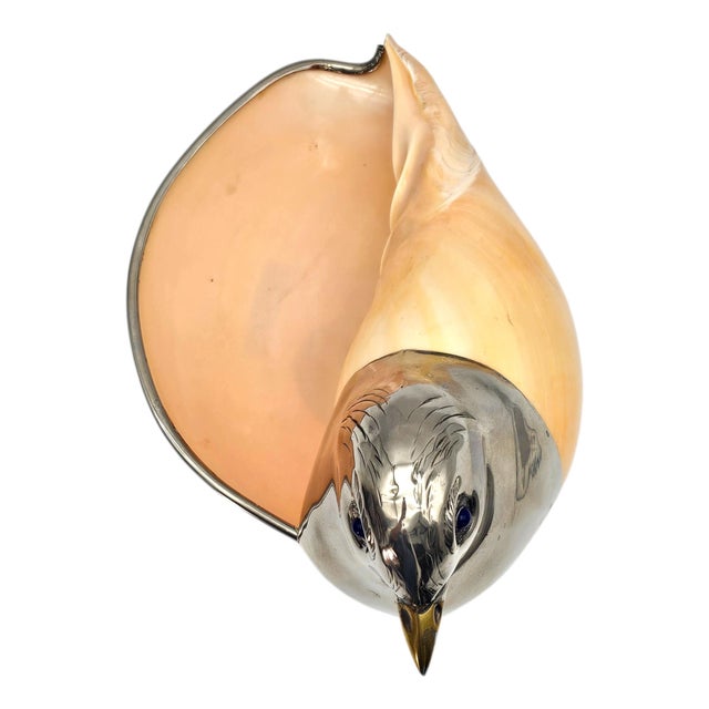 Binazzi Foresto Italian Chrome Bird Shell Bowl Sculpture 8.75" For Sale - Image 11 of 14