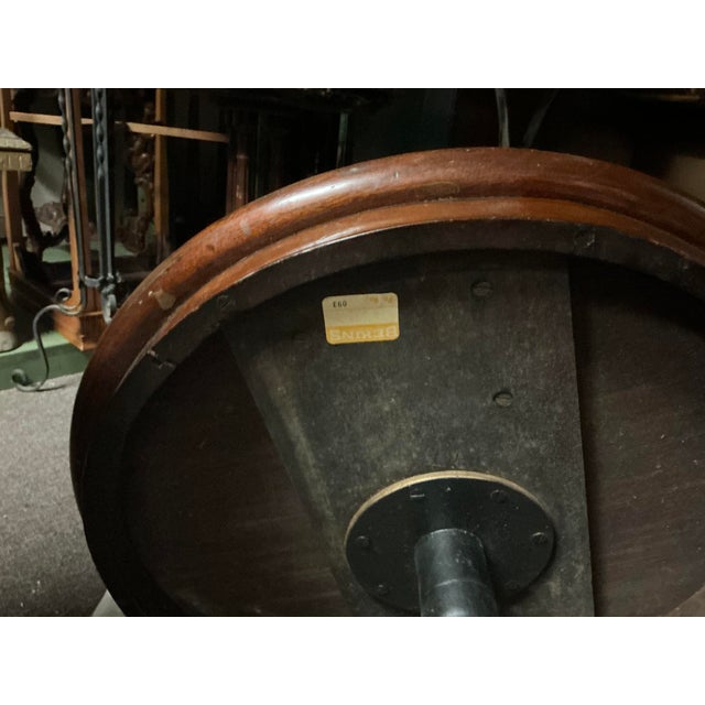 Black Mid-Century Italian Walnut Bistro / Side Table W/ Hand Forged Iron Knot Base For Sale - Image 8 of 8