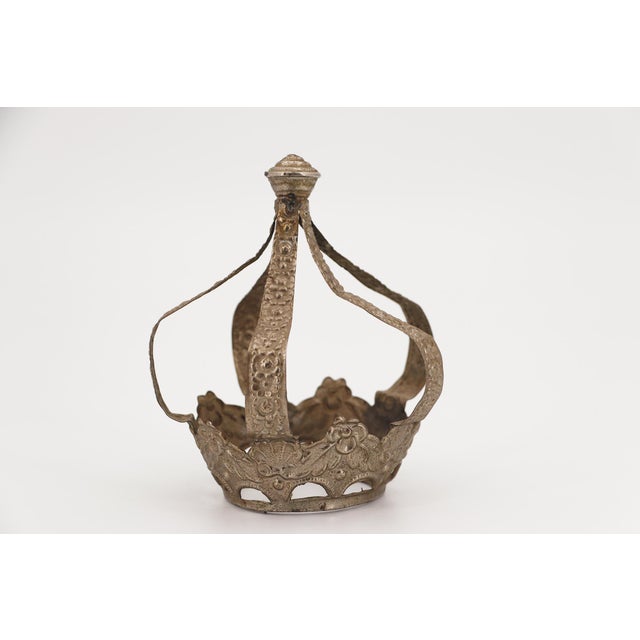 19th Century Portuguese Baroque Saint Crown, Tin For Sale - Image 4 of 17