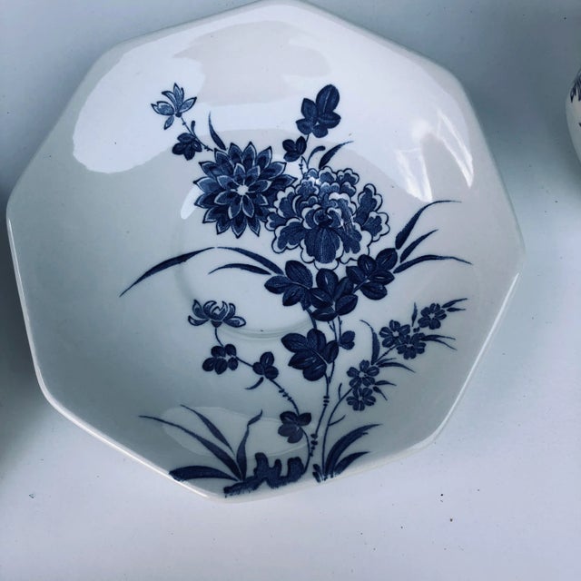 Royal Stafford Vintage Royal Staffordshire Liberty J&g Meakin England Ironstone Teacups & Saucers S/5 For Sale - Image 4 of 6