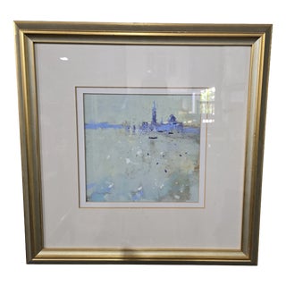 Tony Allain, Venice from the Sea, 1980s, Oil Painting on Canvas, Framed For Sale