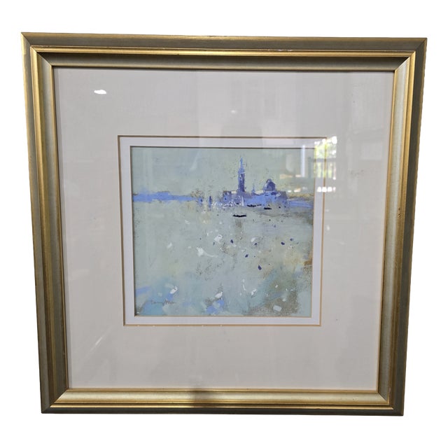 Tony Allain, Venice from the Sea, 1980s, Oil Painting on Canvas, Framed For Sale