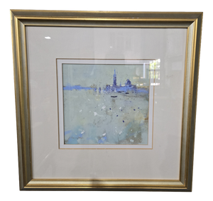 Tony Allain, Venice from the Sea, 1980s, Oil Painting on Canvas, Framed