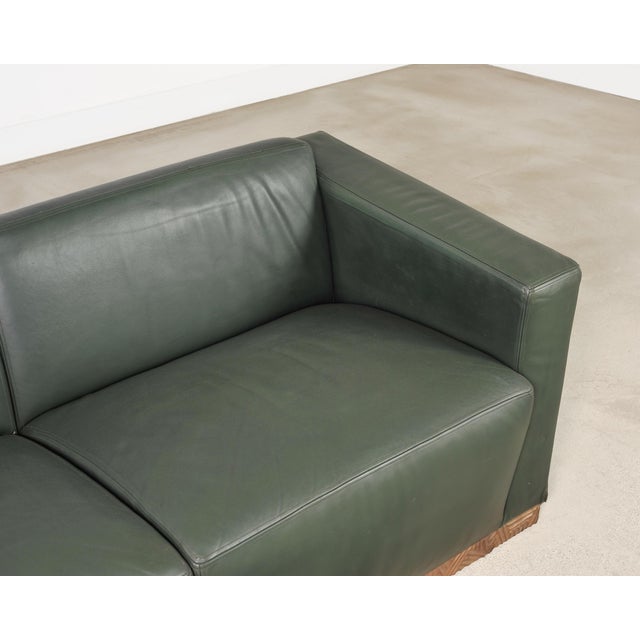 Dakota Jackson Art Deco Style Cuba Sofa in Bronze and Leather For Sale - Image 9 of 18