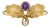 Art Nouveau–Inspired Amethyst and Pearl Botanical Ring in 14k Gold, Size 7.5 For Sale