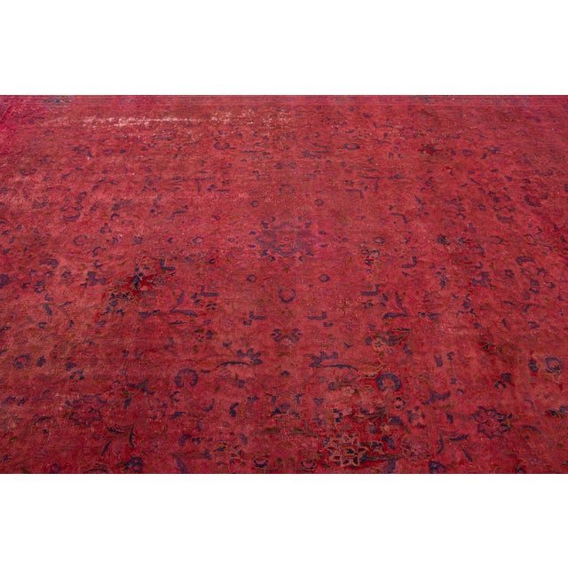 Vintage Pink Distressed Overdyed Rug Chairish