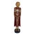 Vintage Buddha Buddhist Carved Wood Burmese Thai Monk Statue For Sale