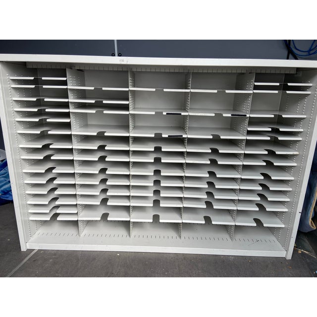 Light Gray Mayline Kwik-File Mailflow Closed Back Mail Sorter For Sale - Image 8 of 12