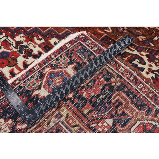 Early 20th Century Antique Persian Heriz Rug, 09'03 X 12'04 For Sale - Image 5 of 9