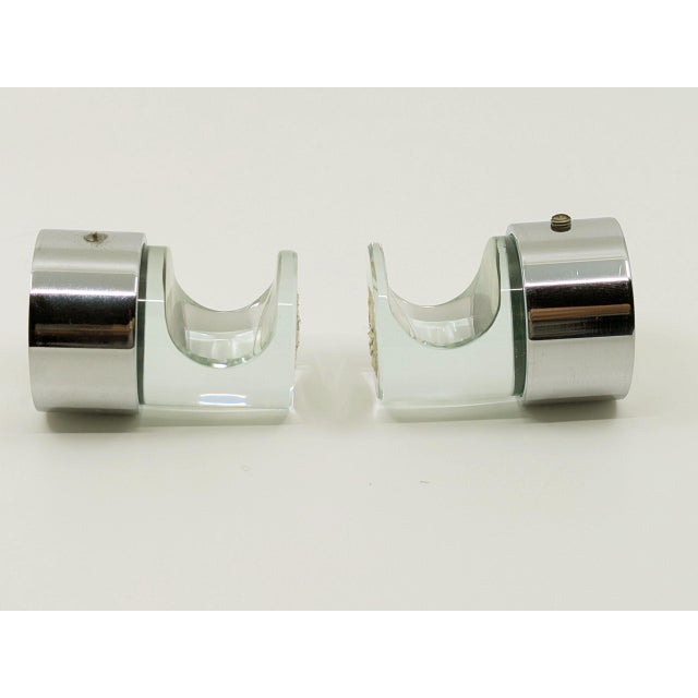 Celada Serie Bathroom Set in Chrome-Plated Brass and Cut Glass by Gianni Celada for Fontana Arte, 1967, Set of 7 For Sale - Image 14 of 18