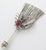 Vintage Italian Genuine Silver Christmas Lucky Broom Good Luck Holiday Miniature With Holly, Enameled Figurine Made in Tuscany For Sale - Image 6 of 12