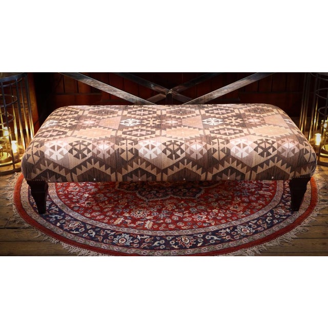 Large Brown Kilim Ottoman from John Sankey, 2010s For Sale - Image 4 of 11