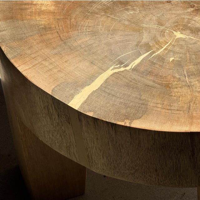 Low 4-Legged Coffee Table in Mango Wood, 1980s For Sale - Image 10 of 11