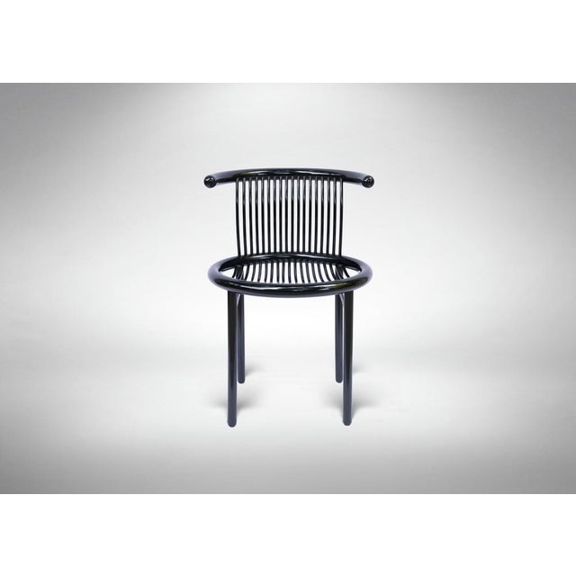 Set of 4 Vintage Chairs Circo Jutta & Herbert Ohl for Lübke Rosenthal 1980s. Lacquered Wood. H75×55×55 Excellent...